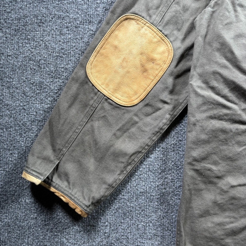 Orvis Field Jacket Men's Large Olive Green Leather Trim Elbow Patch Multi-Pocket - Picture 15 of 16